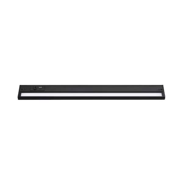 Elena 2.75 in. Hardwired Black Integrated LED Under Cabinet Light