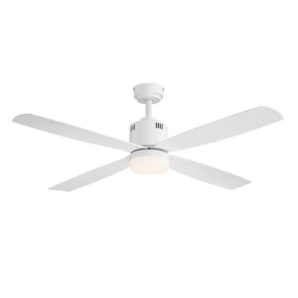 Kitteridge 52 in. LED Indoor White Ceiling Fan with Light Kit