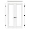 ARK DESIGN 48 in. x 80 in. 1-Lite Clear Glass Universal White Solid Core Glass Double Prehung French Door Plus Quick Assemble Jamb FR-1LTM-48