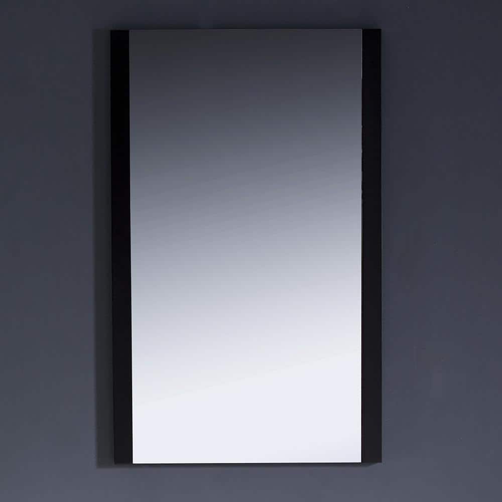 Espresso Wood Framed Rectangular Bathroom Vanity Mirror 31.5"