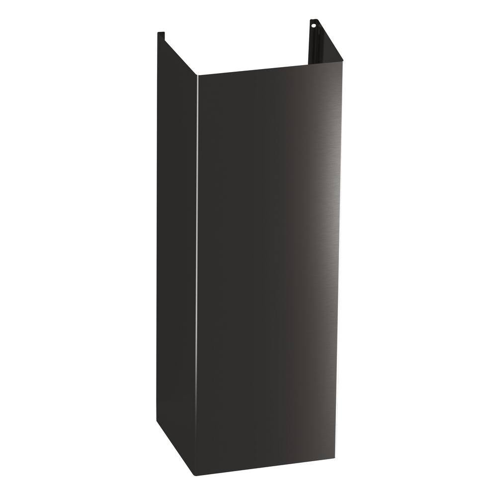10 ft. Ceiling Duct Cover Kit in Black Stainless Steel, Fingerprint Resista