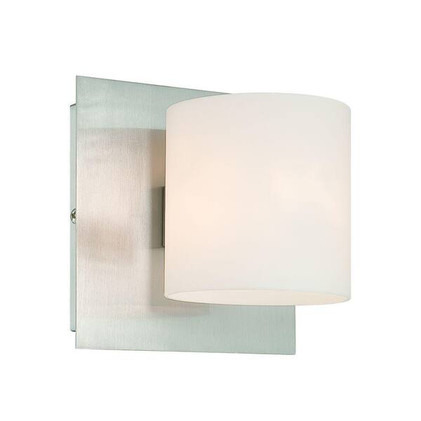 Eurofase Geos Collection 1-Light Satin Nickel Wall Sconce