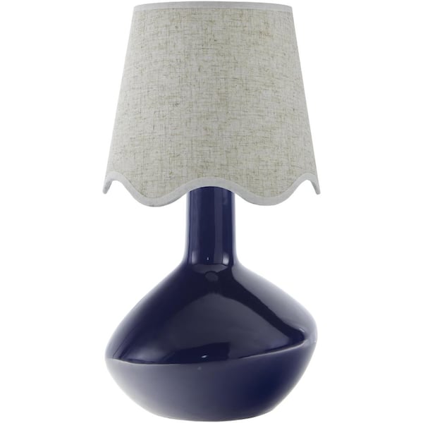 Livabliss Aviara AVR-005 15 in. H x 9 in. W x 9 in. D Accent Table Lamp, Blue