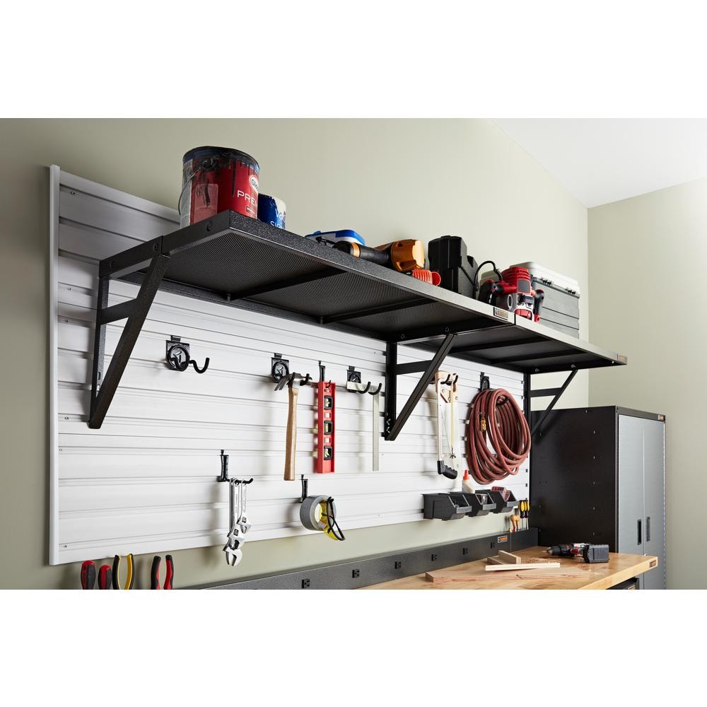 45" Heavy Duty Steel Mesh Wall Shelf in Hammered Granite