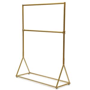 Gold Iron Freestanding Clothes Rack Display Stand 47.2 in. W x 62.9 in. H