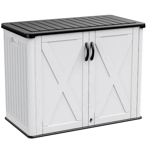 4 ft. x 2.1 ft. 150 Gal. Resin Outdoor Storage Deck Box in White