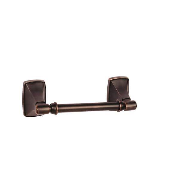 Amerock Clarendon Pivoting Double Post Tissue Roll Holder in Oil-Rubbed Bronze