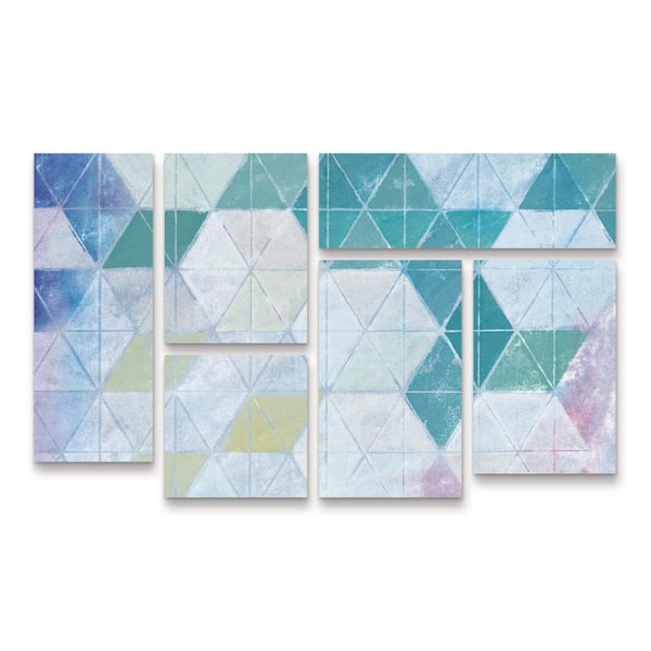 Trademark Fine Art Kathrine Lovell Disappearing Triangles 6-Piece Panel Set Unframed Photography Wall Art 28 in. x 47 in.