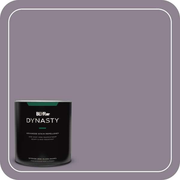 BEHR DYNASTY 1 qt. #670F-5 Gothic Amethyst Semi-Gloss Enamel Interior Stain-Blocking Paint and Primer