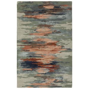 Tennyson Green 6 ft. x 9 ft. Abstract Area Rug
