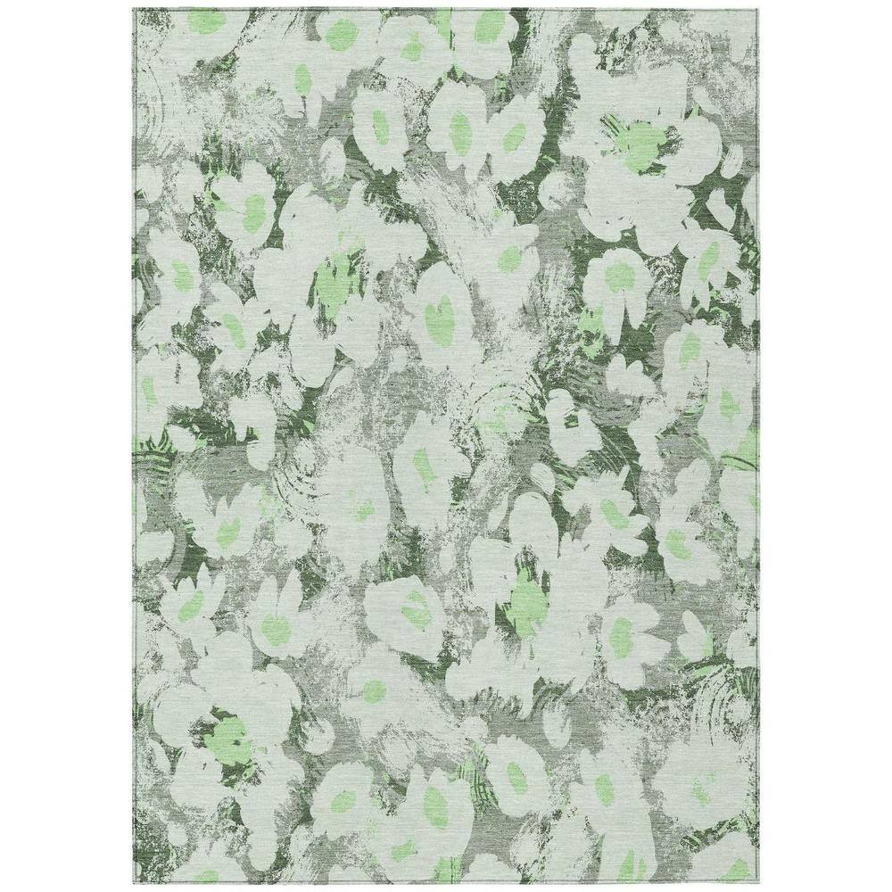 Artichoke Green 3 ft. x 5 ft. Woven Floral Polyester Rectangle Indoor/Outdoor Area Rug price history on PriceWatchPro