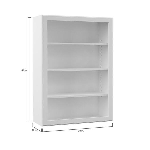 Open Shelf Kitchen Cabinet, Hampton Bay White 3 Shelf Bookcase