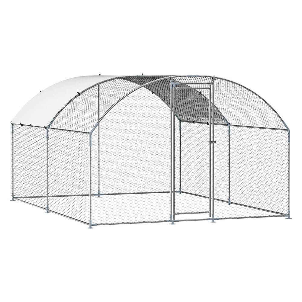Large Metal Chicken Coop, 9.8 x 13.1 x 6.5 ft. Walk-in Hen House, Dome Roof, Security Lock, 2025 Update price history on PriceWatchPro