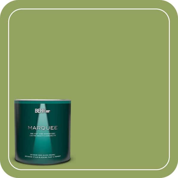 BEHR MARQUEE 1 qt. Home Decorators Collection #HDC-MD-15 Zesty Apple Semi-Gloss Enamel Interior Paint & Primer