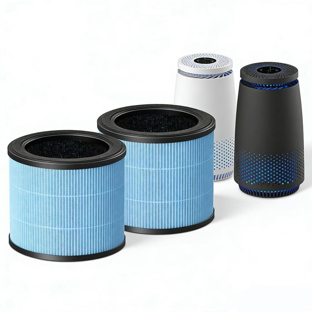 Tahanbath HEPA Blue 250 sq ft Blue for Room Air Purifiers, 4-in-1 Filtration for Pets Dander Dust Pollen Smoke Odors, 2-Pack