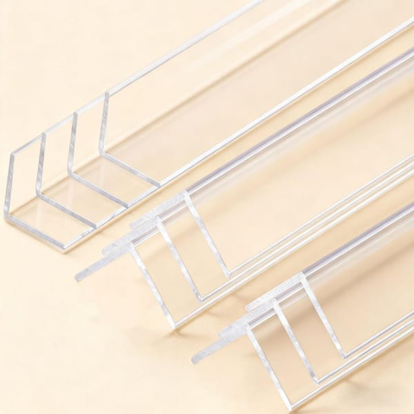 10-Pieces Drywall Corner Protector Guards, 3/4 in. x 4 ft. Vinyl Corner Trim Molding, Avoid Scratching Scuffs Clear