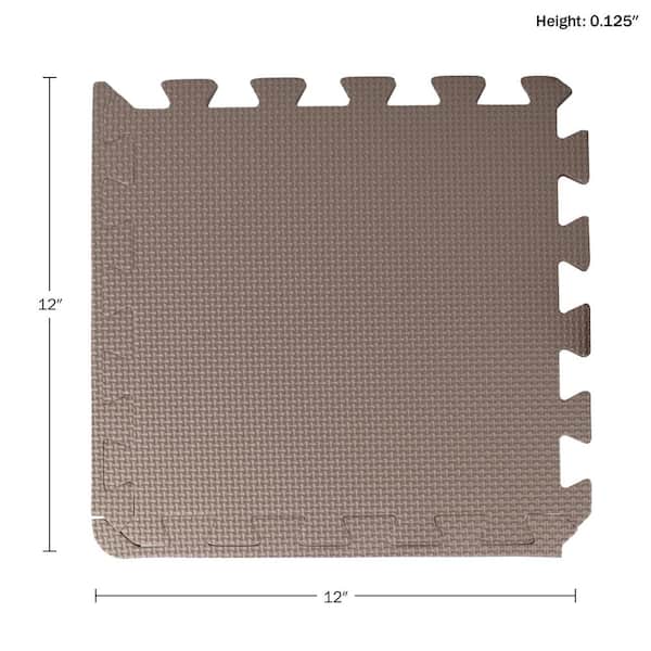 Stalwart 12 in. x 12 in. x 0.125 in. Foam Gym Flooring Mat Tiles