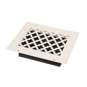 Tuscan 8 in. x 6 in. White/Powder Coat, Steel Wall/Ceiling Vent with Opposed Blade Damper