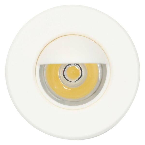 Armacost Lighting Mini Warm White Integrated LED Recessed Puck Light with 1.5 in. White Polycarbonate Trim Ring