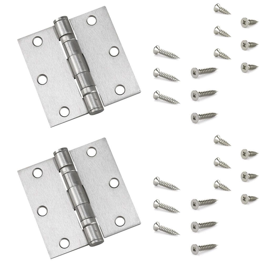 Onward 3-1/2 in. x 3-1/2 in. Brushed Nickel Full Mortise Ball