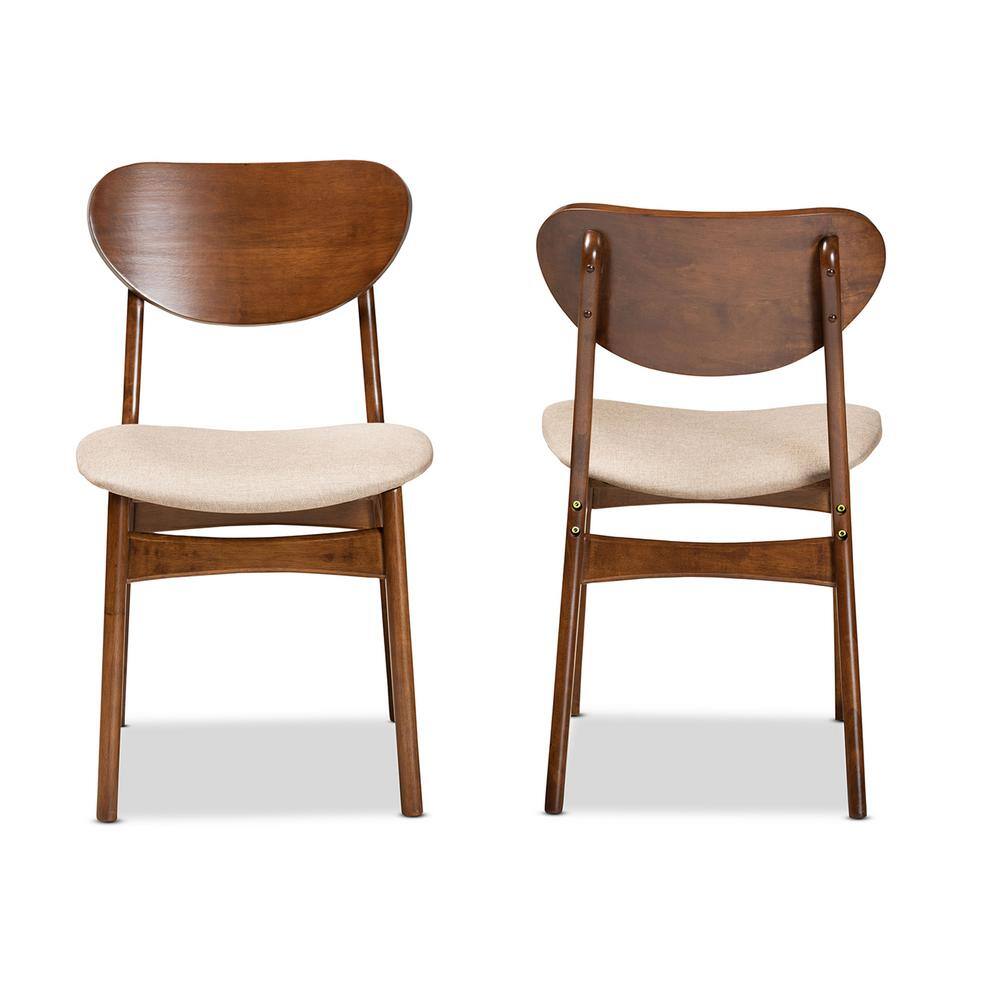 Sand Fabric and Wood High Back Arm Chair with Cane Detailing