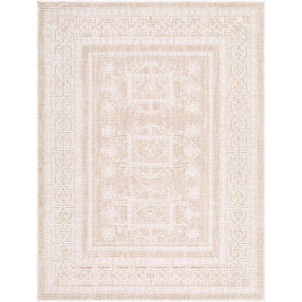 ELLE Decor Odeon EDOD-2303 2 ft. x 2 ft. Light Beige Machine Woven Rug