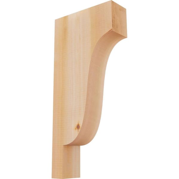 Ekena Millwork 3-1/2 in. x 10 in. x 22 in. Western Red Cedar Newport Smooth Corbel