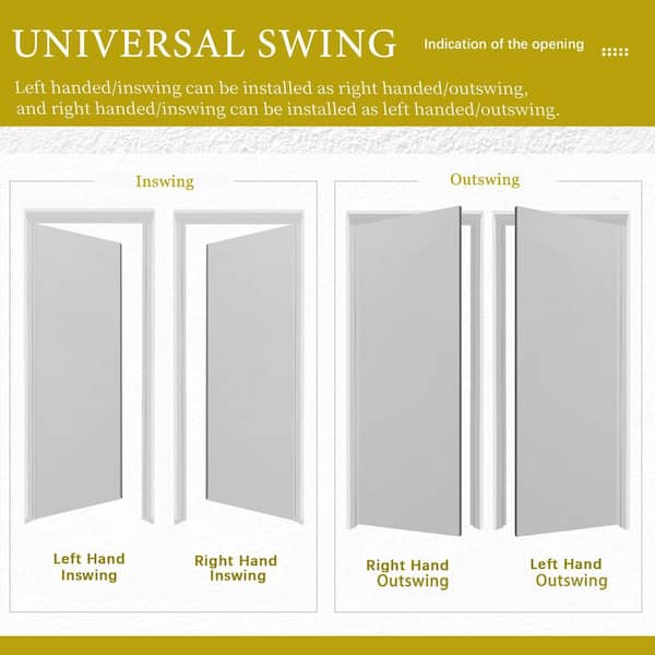 30 in. x 80 in. White 9-Lite Clear Glass Pre-hung Exterior Door with Door Header, Side Legs, and Right-Handed Hinge Kit