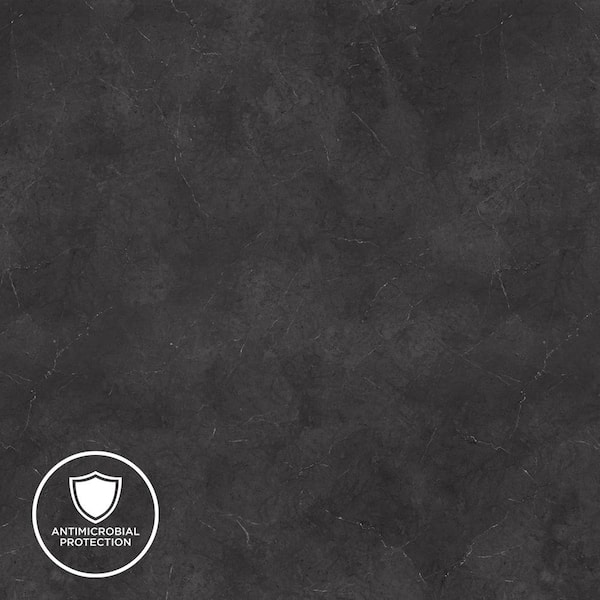 Wilsonart 2 in. x 3 in. Laminate Sheet Sample in Black Alicante with Premium Textured Gloss Finish