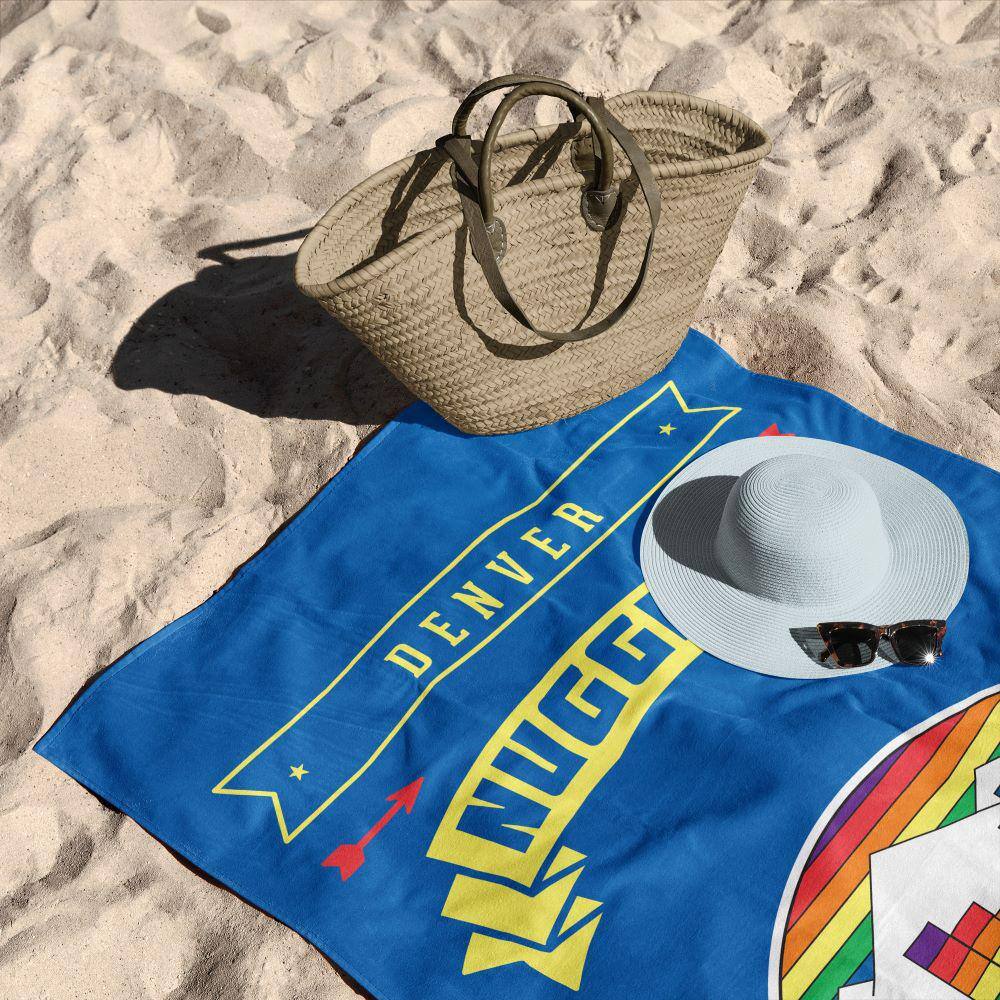 Denver Nuggets Blue Cotton Polyester Beach Towel 30x60 Inches