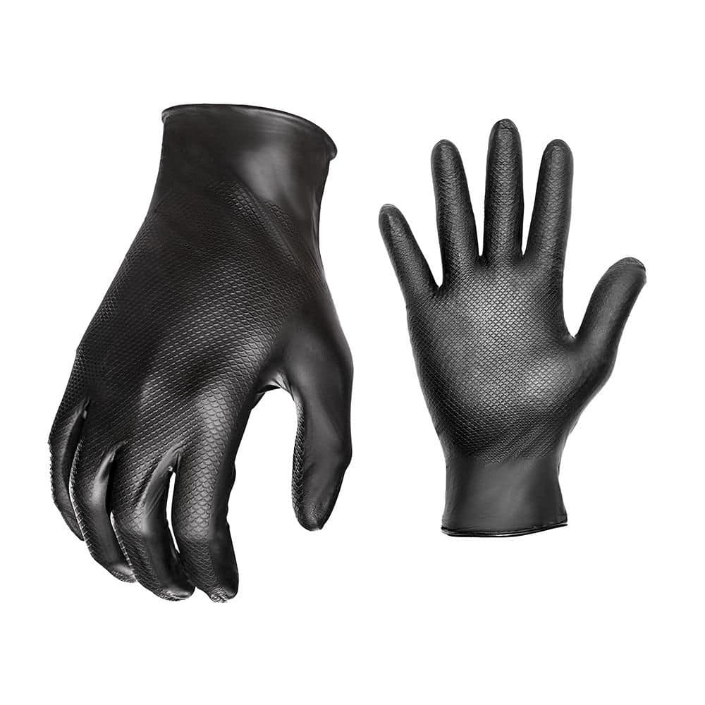 120-Count Heavy-Duty 6-mil Disposable Nitrile Traction Grip Work Gloves-Large price history on PriceWatchPro