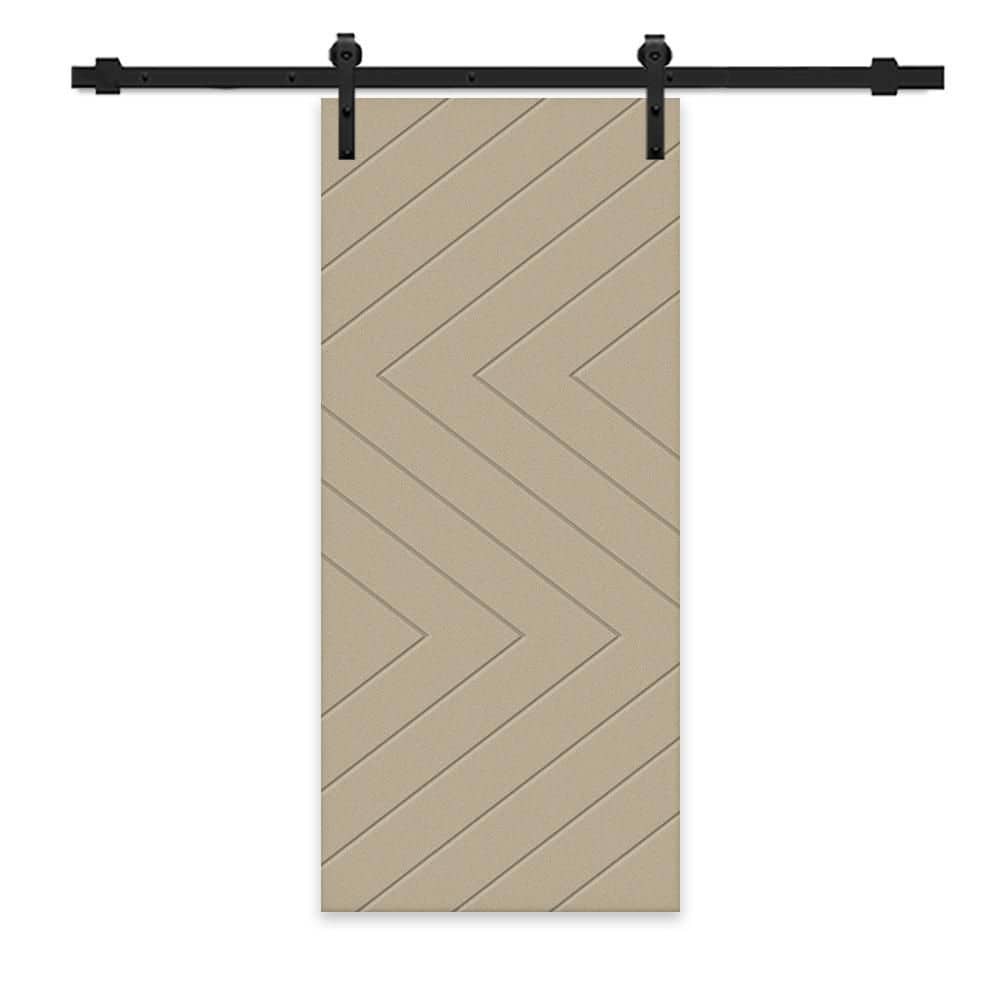 30 in. x 84 in. Unfinished Composite MDF Paneled Interior Sliding Barn Door with Hardware Kit price history on PriceWatchPro