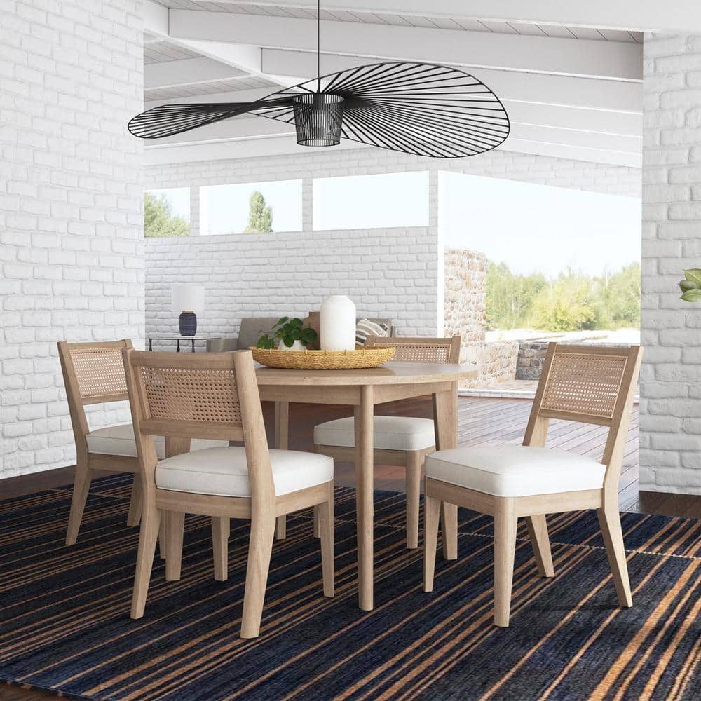 Brentwood Light Oak Round Dining Table for Four
