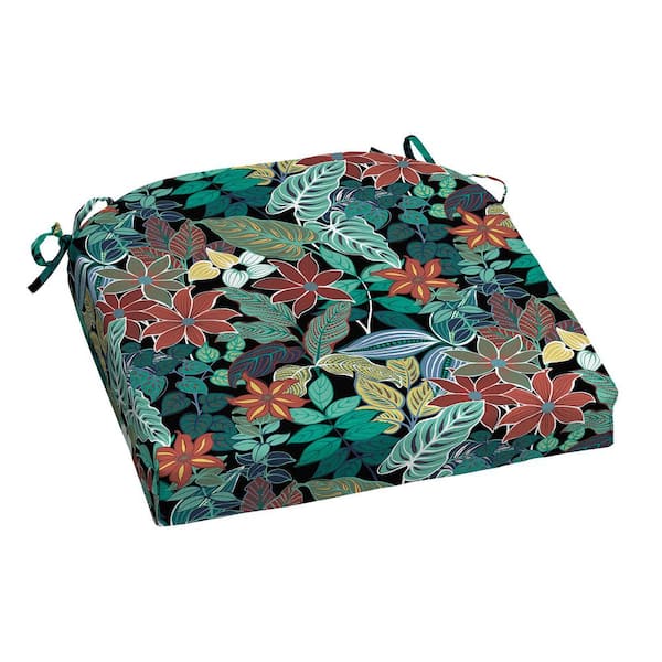 Hampton Bay 20 in. W x 20 in. D Universal Outdoor Seat Pad in Whimsy Floral (Set of 4)