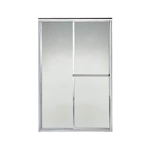 Deluxe 46-1/2 in. x 70 in. Framed Sliding Shower Door in Silver with Handle