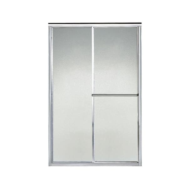 STERLING Deluxe 46-1/2 in. x 70 in. Sliding Framed Shower Door in Silver with Handle