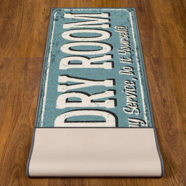 Details about   Laundry Room Rug Runner Mat Non-Slip Stain Resistant Charming Wash Room 20"x59" 