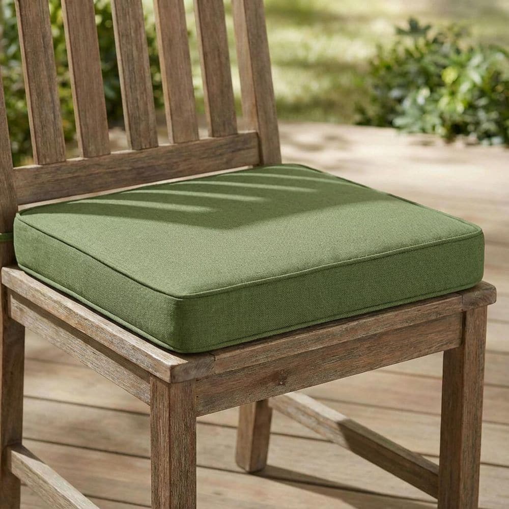 19 x 19 Replacement Water-Repellent Outdoor Dining Chair Cushion with Stay-Put Ties in Green price history on PriceWatchPro