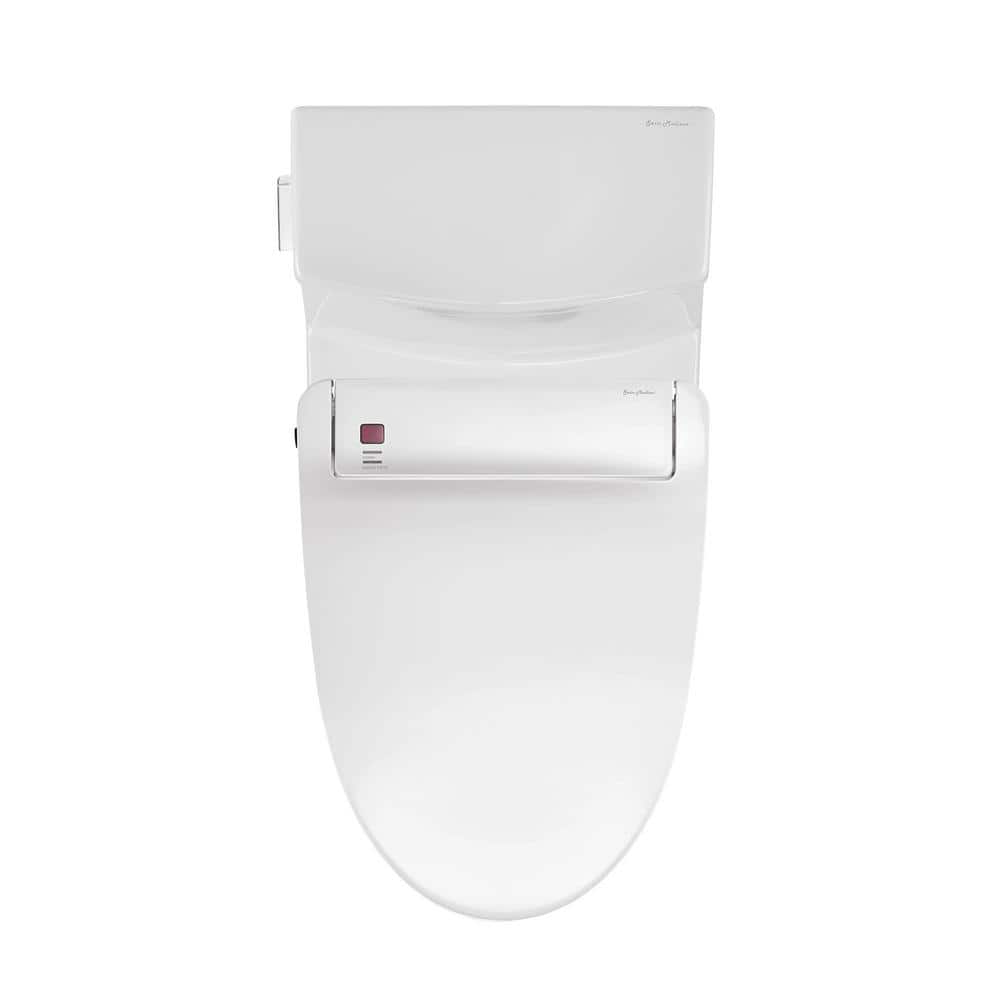 Elongated Glossy White Dual Flush Smart Toilet