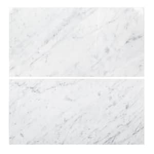 Carrara White 6 in. x 12 in. Honed Marble Wall and Floor Tile (1 sq. ft./Pack)