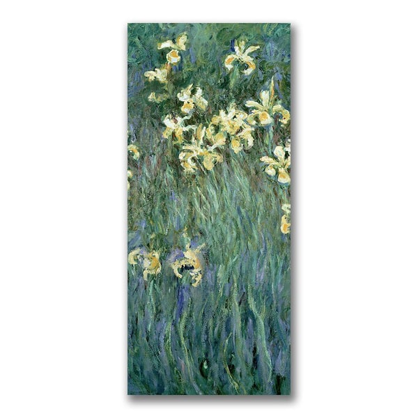 Trademark Fine Art 12 in. x 24 in. The Yellow Irises Canvas Art