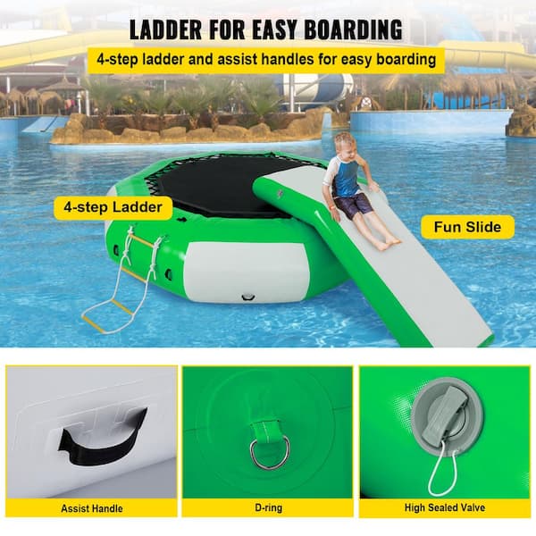 Water Trampoline Inflatable Lake Slide XL Large Bouncer Float Dock Kids Beach 