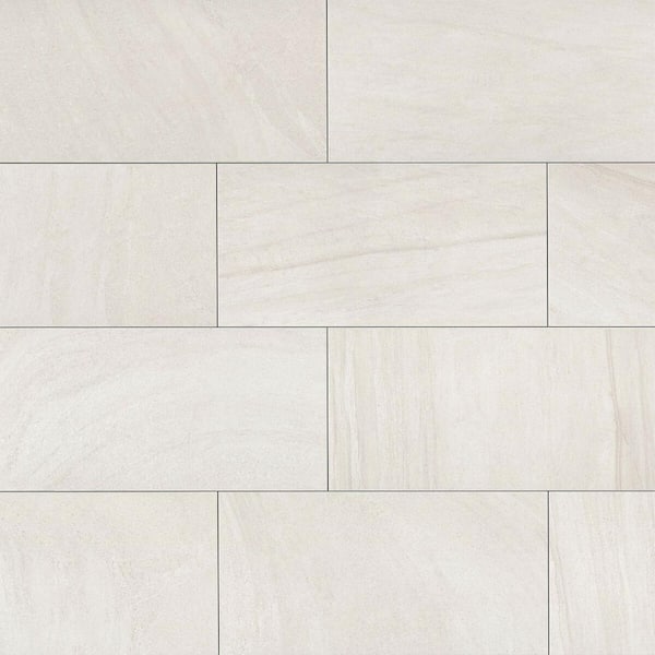 Bedrosians Purestone 12 in. x 24 in. Matte Bianco Porcelain Floor and Wall Tile (13.7 sq. ft./Case)