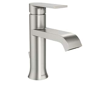 Genta Single Handle Single Hole Bathroom Faucet in Brushed Nickel