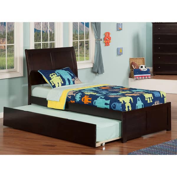 AFI Portland Espresso Twin Extra Long Bed with Footboard and Twin Extra Long Trundle