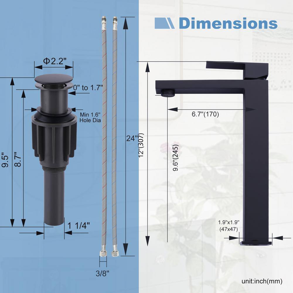 Oil Rubbed Bronze Single Handle Tall Bathroom Faucet