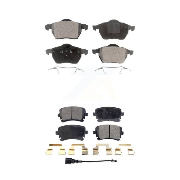 TEC Front Rear Ceramic Brake Pads Kit For 2003-2004 Audi RS6 With 312mm Diameter Rotor KTC-100418