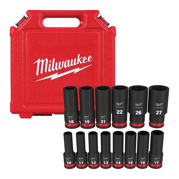 Milwaukee 29-Piece 1/2" Drive Metric Deep Impact Socket Set – 6 Point Forged Steel