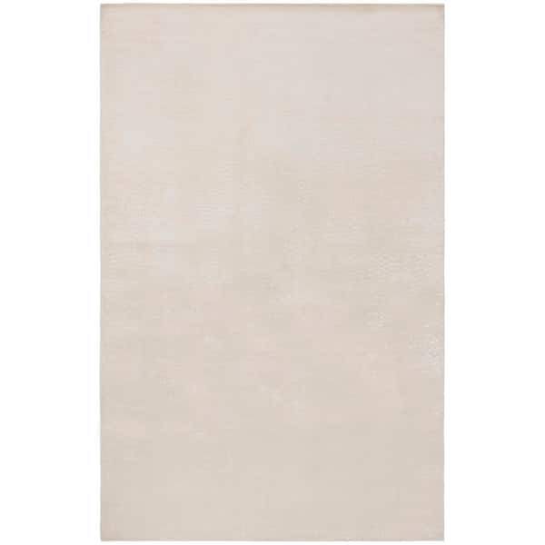 Mirage 5 ft. x 8 ft. White Solid Color Area Rug