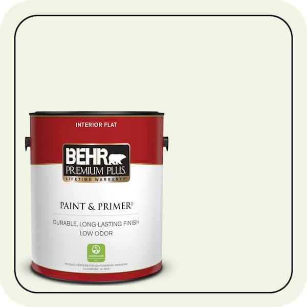 BEHR PREMIUM PLUS 1 gal. #M370-1 Fresh Dew Flat Low Odor Interior Paint & Primer
